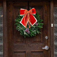 Vente en gros d'usine : Ruban de velours de Noël de luxe personnalisé avec nœud papillon pour sapin de Noël, couronne, fenêtre, porte, décoration intérieure et mariage