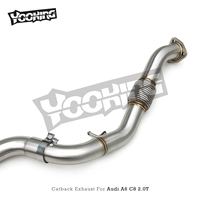 Système d'échappement Catback de performance automobile en acier inoxydable avec soupape électronique pour Audi A6 C8 2.0T 2019-2026