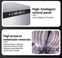 Lave-vaisselle professionnel commercial industriel en acier inoxydable 304, 60 paniers/heure, garantie complète d'un an