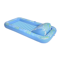 Matelas de piscine gonflable en PVC personnalisé pour adultes, transat de bronzage, bain de soleil, lit aquatique, radeau de jardin robuste