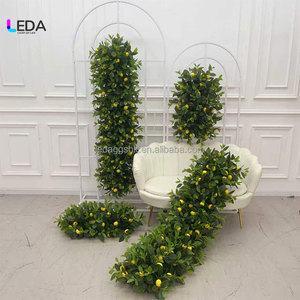Nuevo Arreglo Floral LEDA con Hojas de Limón Artificiales, Decoración para Bodas, Camino de Mesa con Frutas Verdes y Amarillas para Eventos y Fiestas - Product Image 4