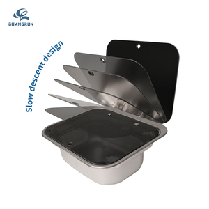 Lavello Portatile Leggero in Acciaio Inox 304 <span class=keywords><strong>per</strong></span> <span class=keywords><strong>Camper</strong></span> con Coperchio in Vetro Temperato <span class=keywords><strong>per</strong></span> Auto, Furgoni, <span class=keywords><strong>Camper</strong></span> e Yacht - Product Image 1