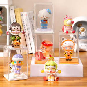 Istiflenebilir akrilik garaj seti organizatör <span class=keywords><strong>model</strong></span> oyuncak bebek saklama kutusu manyetik şeffaf konteyner şeffaf ekran kabin rafı - Product Image 3