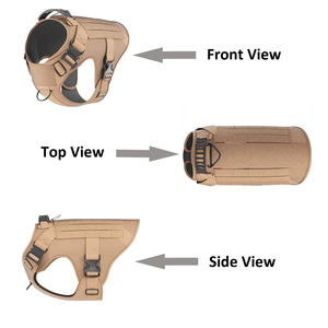 Tactical <b>Dog</b> <b>Harness</b> Bundle Includes Tactical Leash & Tactical Bag <b>No</b> <b>Pulling</b> Front Leash Clip Working <b>Dog</b> Vest with Handle - Product Image 3