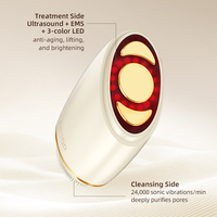 Masseur facial et nettoyant double face, outil de beauté avec brosse en silicone, rechargeable, étanche, pour les soins quotidiens de la peau