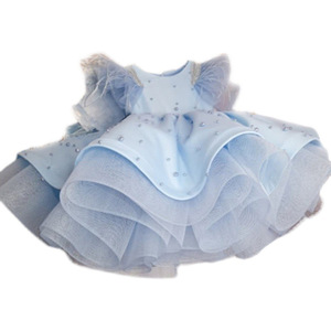 Vestito <span class=keywords><strong>da</strong></span> bambina in lino e garza con tutù stampato, taglie piccole e medie, nuova collezione estiva 2026, per compleanno, stile principessa - Produzione di fabbrica - Product Image 5