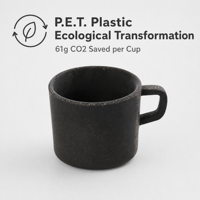 Tasses à café réutilisables écologiques en plastique recyclé à partir de grains de café, 200 ml, avec logo personnalisé, qualité alimentaire, réduction de 61 g de CO2