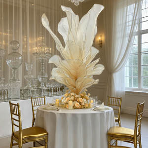 Installation d'art en <span class=keywords><strong>soie</strong></span> géante faite à la main de luxe haut de gamme pour les ornements de bureau, la décoration de mariage - Product Image 1