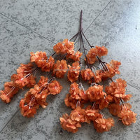 E-863 Latar Belakang Pernikahan Bergaya Eropa Bunga Buatan Tangan Pendek Bunga Sakura Karamel Buatan