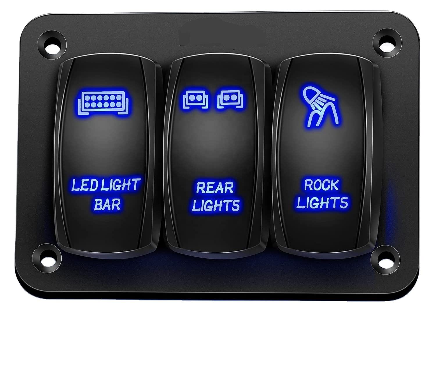 Black 6 Pin Rocker Switch 16A 250VAC on on Marine Boat Switch Rocker Switch