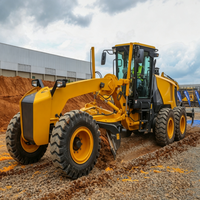 Niveleuse à moteur 4180D, 140 kW, transmission à changement de vitesse, cabine ROPS FOPS, climatisation, pour travaux de nivellement au sol dans les aéroports et sur les sites miniers
