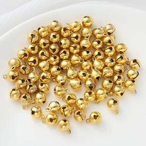 Collar de campana pequeña para perros y gatos, 6mm a 18mm, decoración de árbol de Navidad, artesanías de Metal para mascotas, venta al por mayor - Product Image 1