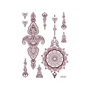 Plantilla de Tatuaje Temporal de Henna para el Cuerpo, Resistente al Agua, Reutilizable, Plantilla Adhesiva para Pintar Mehndi en Manos, Brazos y Cuerpo - Product Image 6