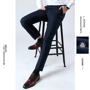 <span class=keywords><strong>Pantalon</strong></span> de tailleur décontracté en <span class=keywords><strong>laine</strong></span> 70% pour hommes <span class=keywords><strong>Pantalon</strong></span> de tailleur <span class=keywords><strong>Pantalon</strong></span> droit pour hommes - Product Image 6