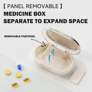 Xách tay ba ngăn chống ẩm nhựa Pill tổ chức Mini Carry-on du lịch y học lưu trữ trường hợp - Product Image 2