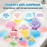 ATOANY Vente en gros de boules de bain moussantes magiques pour enfants, bombes de bain naturelles de luxe pour enfants avec des jouets surprise à l'intérieur