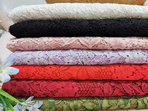 Nouvelle arrivée de vêtements pour femmes Tissu de <span class=keywords><strong>dentelle</strong></span> florale en coton et nylon <span class=keywords><strong>au</strong></span> mètre - Product Image 5