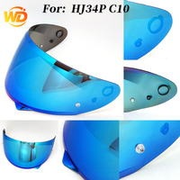 Nouvelle visière PC étanche et anti-rayures pour casque intégral HJ-34P C10 - Remplacement direct pour casque de moto toutes saisons