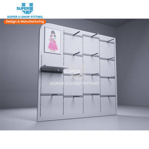 Espositore al dettaglio negozio di <span class=keywords><strong>abbigliamento</strong></span> vetrina negozio di <span class=keywords><strong>abbigliamento</strong></span> Interior Design appendiabiti scaffali da parete in vetro negozio Display <span class=keywords><strong>abbigliamento</strong></span> - Product Image 2
