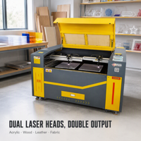 Machine de découpe laser CNC 300W 1300x1000mm à double tête pour la fabrication de panneaux en acrylique, l'artisanat du bois, le cuir et les tissus, à haute efficacité