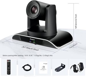 Caméra PTZ TEVO-VHD20H 20x numérique avec suivi automatique IA à 350 degrés, rotation Full HD, USB HDMI, pour visioconférence - Product Image 2