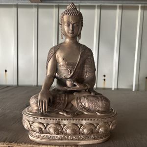 小型 金属製 仏像 銅像 彫刻 寺院 家庭用 礼拝 仏陀像 屋外 彫刻 ブロンズ像 - Product Image 3