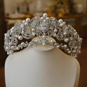 Diadèmes et couronnes <span class=keywords><strong>vintage</strong></span> pour femmes, bijoux en diamant, décoration de <span class=keywords><strong>cheveux</strong></span>, accessoires de mariée, <span class=keywords><strong>bandeau</strong></span> pour <span class=keywords><strong>cheveux</strong></span> - Product Image 6