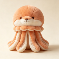 Coussin décoratif en peluche en forme de pieuvre, épais et rayé, moelleux et doux, pouf de sol pour chaise confortable
