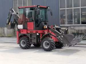 Cheap Price 3500 kg WZ35-10 Backhoe Loader Rated Load 1 Ton <b>Small</b> Two Headed Heart H-shaped Legs Excavator Loader - Product Image 3