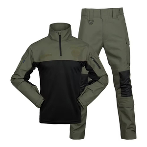 Conjunto de Ropa Táctica para Exteriores DF22, Verde Oliva y Negro, Transpirable, para Todas las Temporadas, Pantalones y Chaqueta para Hombre, Venta al Por Mayor - Product Image 4