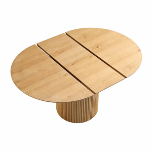 Tavolo da Pranzo Allungabile con Base a Piedistallo in Legno, Stile Nordico Moderno di Lusso, 4/6 Posti, Bestseller - Product Image 2