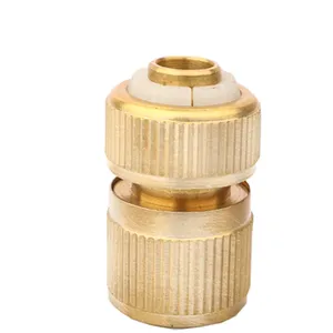 Plastic china 3/4" Brass-plated Aluminum Garden lawn Water Hose pipe fitting Connector adaptor tap