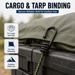 Suitable For 5mm 6mm 8m Bungee Cord Black Metal Bungee <b>Hook</b> Carbon Steel Elastic Cord <b>Hook</b> Portable Securing <b>Clip</b> for Tarp - Product Image 6