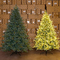 Sapin de Noël Artificiel Géant de Luxe Personnalisé de Haute Qualité, Fait Main, Moderne, avec Lumières LED