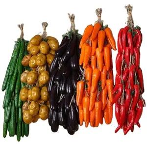 Wholesale Artificial Fruits And Vegetables Wedding Party Garden Farm Wall Hanging Simulation Vegetable