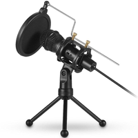 Microphone à condensateur de bureau sans fil, support, directivité omnidirectionnelle, portable, design rotatif réglable, métal et plastique