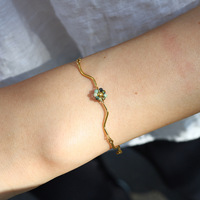 Bracelet tressé artisanal en acier inoxydable plaqué or 18 carats PVD, style bohème vintage, ethnique rétro, bijoux pour femmes