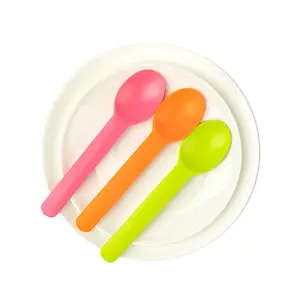 Đầy Màu Sắc Dùng Một Lần PSM Chất Liệu Cấp Thực Phẩm Mini Đông Lạnh Sữa Chua Kem Thìa Đảng Thực Phẩm Hiện Đại Dịch Vụ Nhỏ Vòng Muỗng - Product Image 2