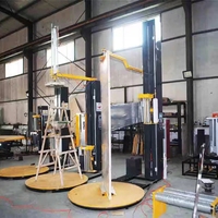 Nouvelle machine d'emballage automatique de palettes avec plateau supérieur - Enrouleur de palettes industriel à plateau tournant pour charges instables et hautes CE