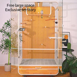 Panoramik Papağan Kuş Yetiştirme Kafesleri 	 Demir Tel Papağan Kafesi 	   Ev Lüks Ahşap Çelik Villa Kapalı Kuş Villası Papağan Kuşhane - Product Image 3