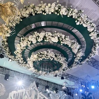 MSFAME-Décoration de toit de mariage en forme de cercle, fleurs artificielles, nouveau design