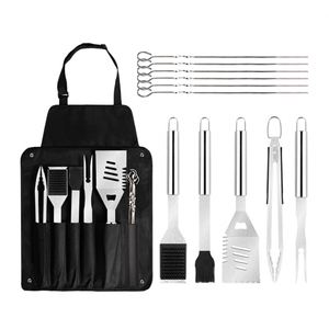 Juego de Accesorios para Barbacoa con Logotipo Personalizado en Línea, Termómetro, Juego de Parrilla de Acero Inoxidable, Estuche, para Cocinar en Casa, Acampar y Asar a la Parrilla - Product Image 2