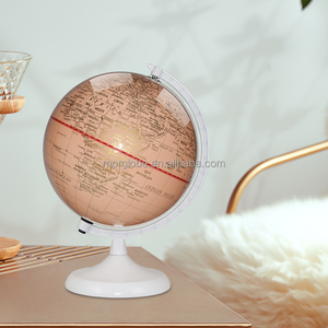 Elegante Penna Parlante con Globo Vintage in Oro Rosa, ABS+Metallo, Mappa Politica Realistica con Realtà Aumentata, Diametro 20cm, per Arredamento Casa e Regalo Ufficio - Product Image 3