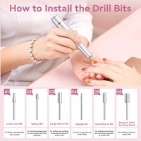 Kit de perceuse à ongles Vantrend Beauty 45000RPM, qualité professionnelle, portable, avec clip ceinture, pour modelage et polissage, lime à ongles électrique