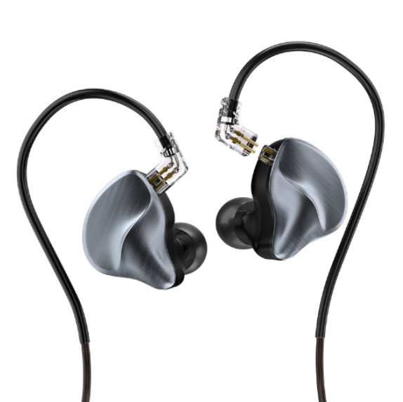 YUCHEN HiFi Balanced Armature Earphones Knowles BA Ear Headphones Dual Pin Detachable Cable GREY Aluminum Alloy 109dB High
