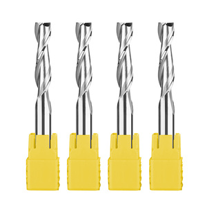 SLANK 4mm <span class=keywords><strong>CNC</strong></span> ahşap katı karbür ucu frezeleri 2 flüt End Mill Up-cut freze uçları 2 flüt Spiral freze kesicisi - Product Image 2