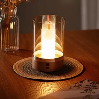 Détecteur de mouvement PIR d'ambiance intelligente à lumière de bougie à balayage manuel Veilleuse LED Chargement USB Décoration Interrupteur automatique