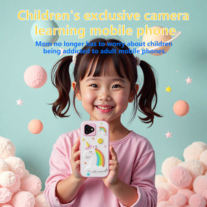Nuevo Estilo <span class=keywords><strong>de</strong></span> Teléfono Móvil Infantil con Cámara Digital, Pantalla <span class=keywords><strong>de</strong></span> 2.4 Pulgadas HD, Cámaras Delanteras/Traseras Dobles, Material <span class=keywords><strong>de</strong></span> Silicona ABS, para Niños Pequeños - Product Image 2