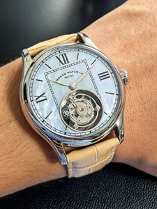 Reloj mecánico Merkur TB002, caja de 42mm, movimiento automático, acero inoxidable 316L, cristal de zafiro azul, correa de piel de vaca, 50M - Product Image 5