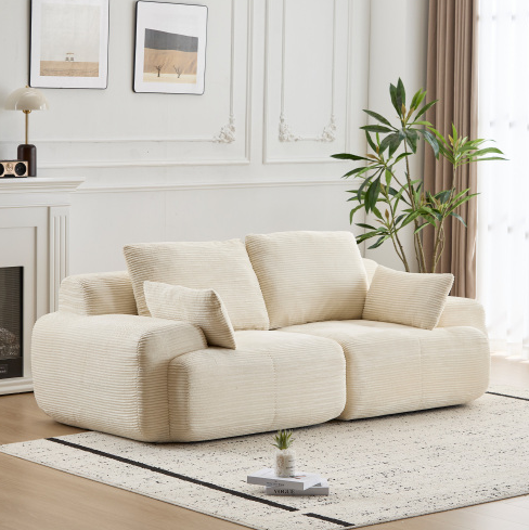 Beige + Corduroy + 2 Seat